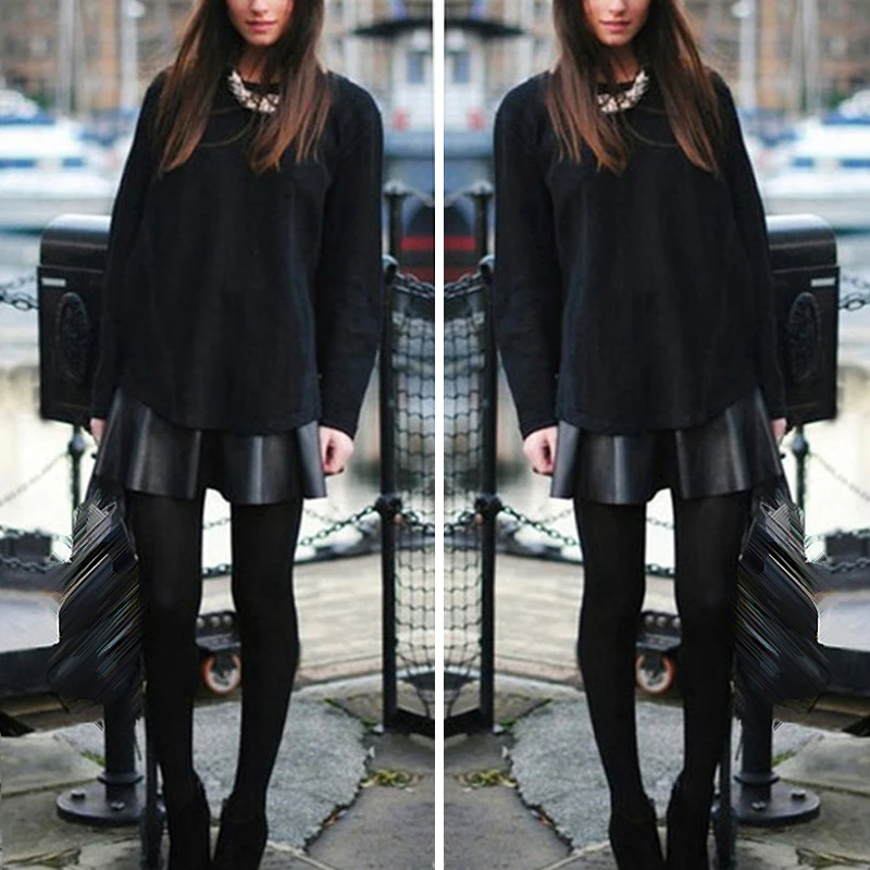 Женские брюки пэчворк стрейч тонкие брюки универсальные модные осенние плиссированные брюки-карандаш черные