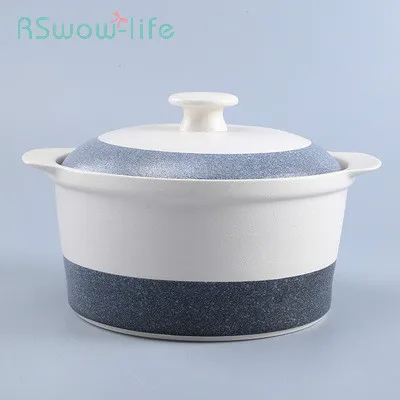 

Japanese Style Snowflake Glaze Ceramic Creativity Binaural With Cover Household Kitchen Supplies Ceramic Pot Cooking Cookware