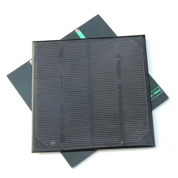 

2W 6V Solar Cell Monocrystaline Solar Panel Module DIY Solar Charger For 3.7V LED Light 115*115MM 2pcs Free Shipping