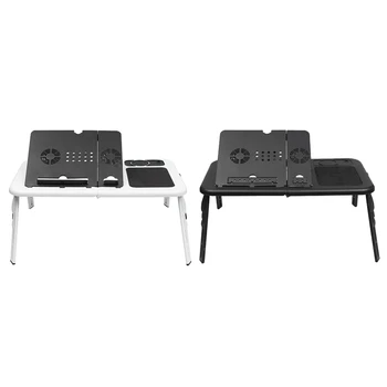 

Multi-Function Laptop Computer Table, Stand-Up Folding Computer Table, Laptop Tray Support on USB Cooling Bed