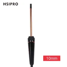 HSIPRO 10mm Diameter Hair Curler for Micro Curling Hair Styling Ceramic Glaze Coating LED Display Temperature Adjustable