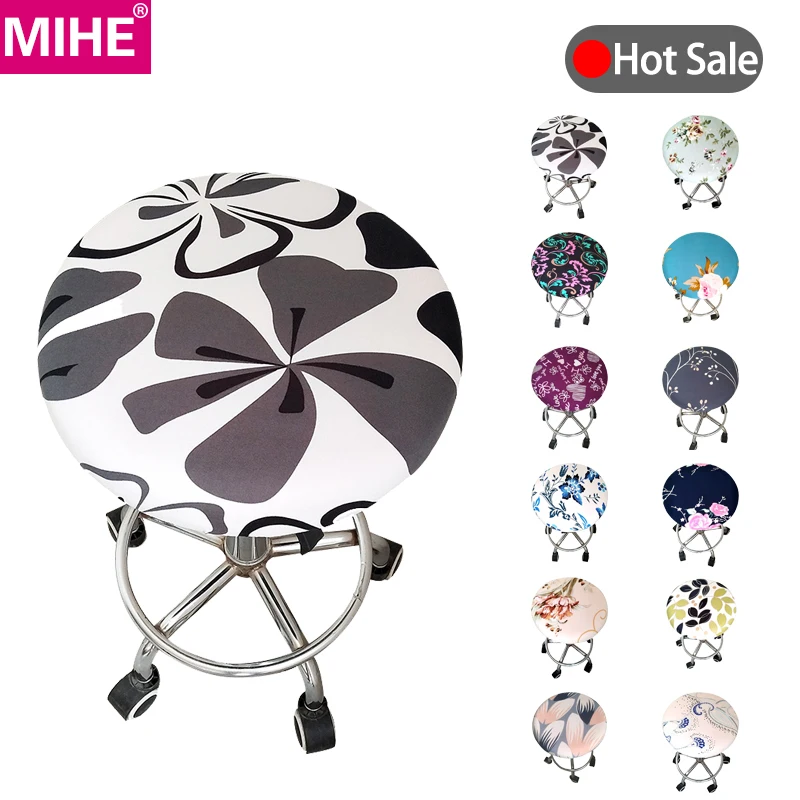 

MIHE Round Square Chair Covers Spandex Office Meeting Seat Cover Slipcover Removable Anti-Dust Elastic Chair Cover for Bar YZT15