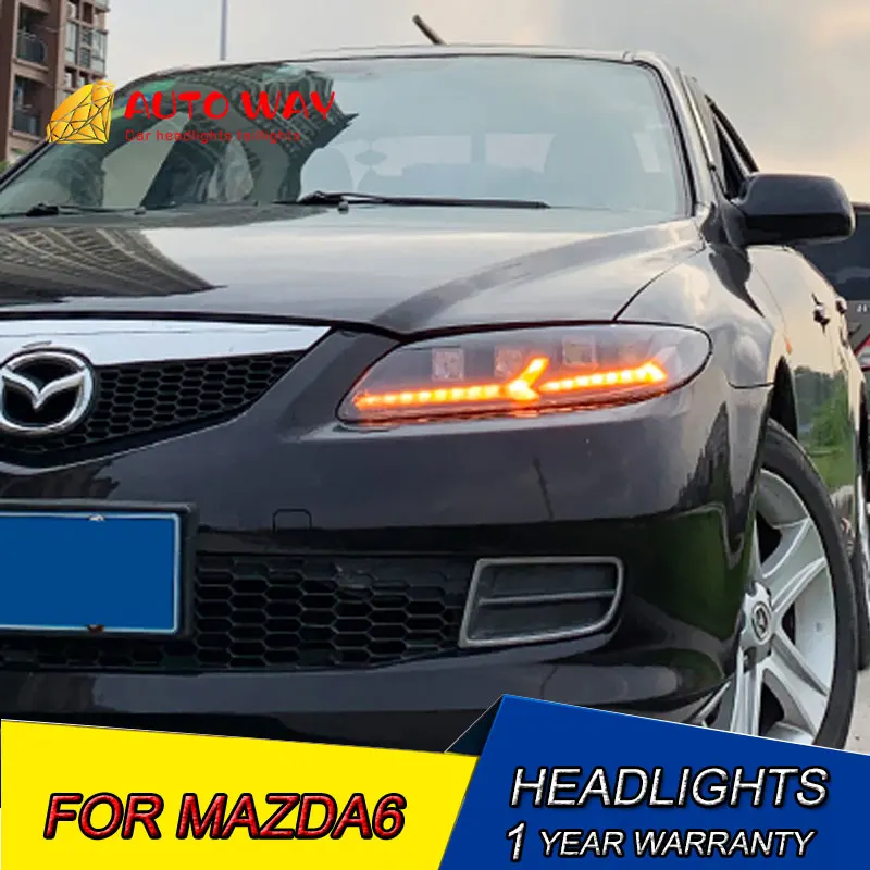 Чехол для автомобильного стайлинга передней фары Mazda6 2003 2015 2011 Mazda 6 M6 светодиодный