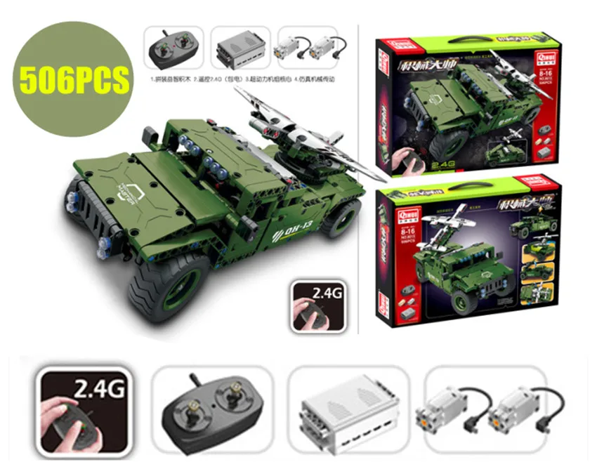 Новые RC военные игрушки танк джип мотор силовые функции автомобиль Fit Technic SWAT