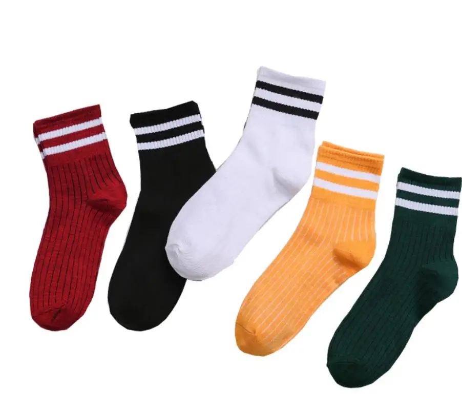 MIX color 5 paris 5 пар, носки в Корейском стиле; на осень-зиму Носки с рисунком медведя японский спорта на открытом воздухе женщин Носки harajuku хлопковые однотонные носки-тапочки на Рождество - Цвет: MIX color 5 paris