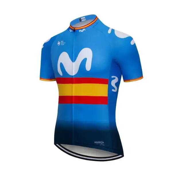 Movistar Pro Велоспорт Джерси ropa ciclismo hombre команда летняя велосипедная одежда быстросохнущая с коротким рукавом велосипед pro maillot - Цвет: 4