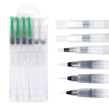 

1/3/6pcs Refillable Paint Brush Watercolor Brush Pens Soft Watercolor Brush Ink Pen for Painting Calligraph Drawing Art Supplies