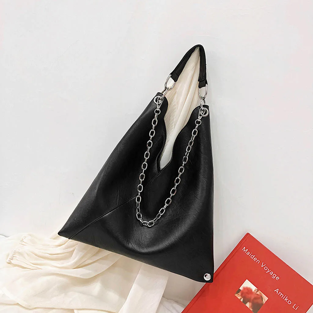 Женские сумки на плечо, брендовые дизайнерские женские сумки, новая простая сумка в стиле ретро, сумка-мессенджер с цепочкой, модная сумка на плечо#15
