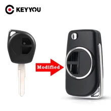 KEYYOU – étui à clé pour Suzuki SX4 Swift Grand Vitara, boîtier de remplacement HU133R, lame non coupée, 2 boutons