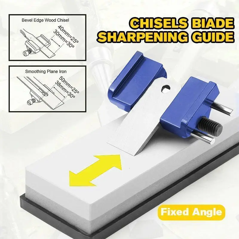 Guide d'affûtage à angle droit pour ciseaux à bois et rabots pour