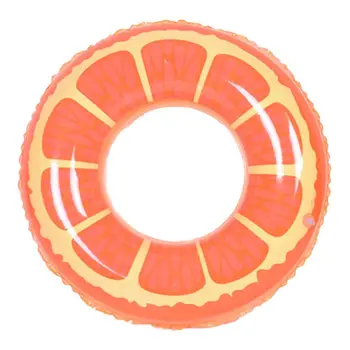 

2pcs PVC Orange Pattern Swim Ring Kids Inflatable Float Swimming Ring Swimming Pool Toy for Girls Boys(60cm+70cm)