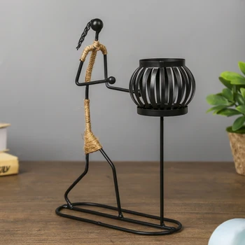 

Metal candlestick for 1 candle "Aboriginal boxer" 25,5х19,5х7 cm 4104952