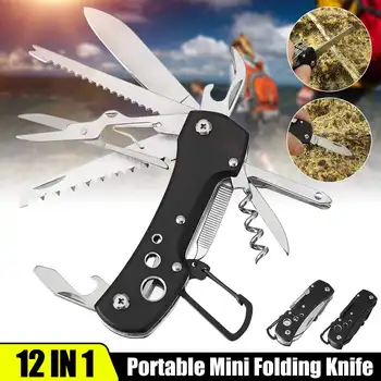 

12 in 1 Foldable Multi Survival Tool Kits Mini Multi Plier Multifunction Knife Tactical knife Camping Multitools Cable Cutter