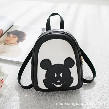 

2020 Autumn And Winter New Women's Backpack Casual Girl Handbag Waterproof Contrast Color PU Bear Shoulder Bags Mini Schoolbag