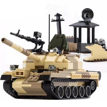 

New Military Building Blocks War Weapon Armed T-62 Tanks Model Bricks Blocks Toys for Children Christmas Gifts