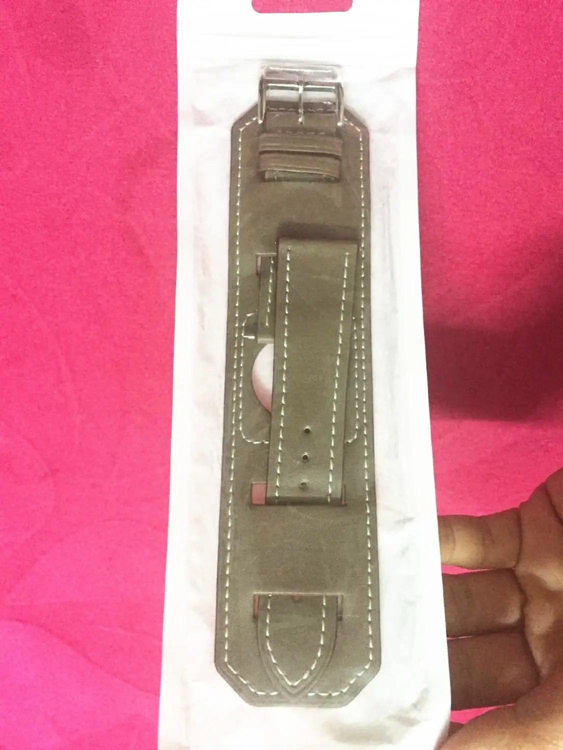 22 мм роскошный кожаный ремешок-манжета для Galaxy gear S3 Classic/Frontier Smartwatch сменный ремешок для samsung S3 - Цвет: Gray