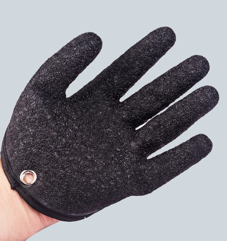 Fish Catching Gloves Anti-Slip Latex Woven Fishing Accessories fishing gloves