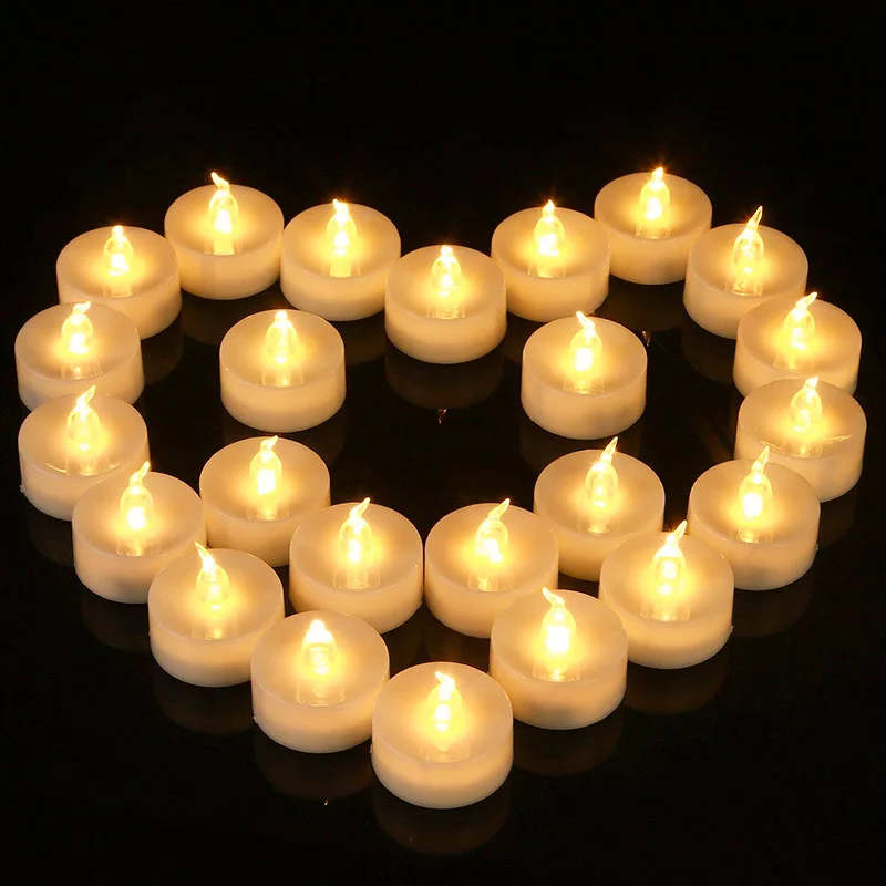 

LED Tea Light Candles Householed Velas LED Battery Powered Flameless Candles Church and Home Decoartion and Lighting
