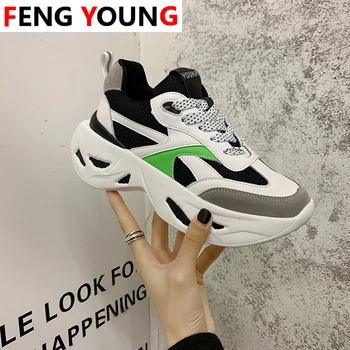 

2020 Women Tenis Female Platform Sports Running Trainers Chunky Sneakers Designers Fashion Lace Up Woman Casual Old Dad Shoes