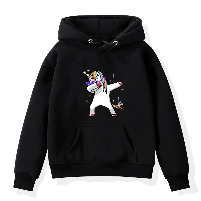 

New Winter Hoodies Toddler Baby Sweatshirts Fashion Unicorn Print Kid Boys Girls Clothes Cute Long Sleeve Casual Cotton Pullover