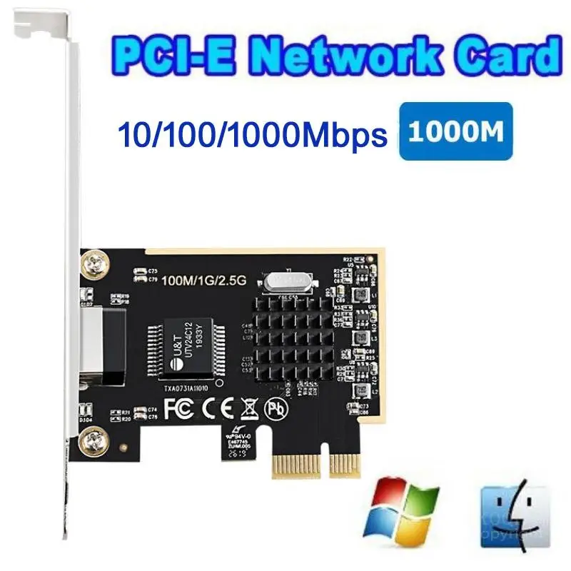 PCI Express PCI-e сетевая карта RJ45 Lan адаптер конвертер сетевой контроллер PCIe1X 2,5G lan Карта с Realtek8125 Быстрая