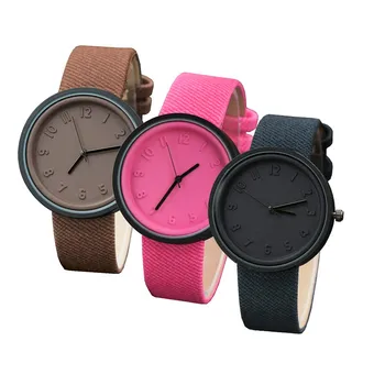 

2020 Healthy Kids Girl Women Watches Unisex Simple Fashion Number Watches Quartz Canvas Belt Wrist Watch Ladies relogio Gifts XQ
