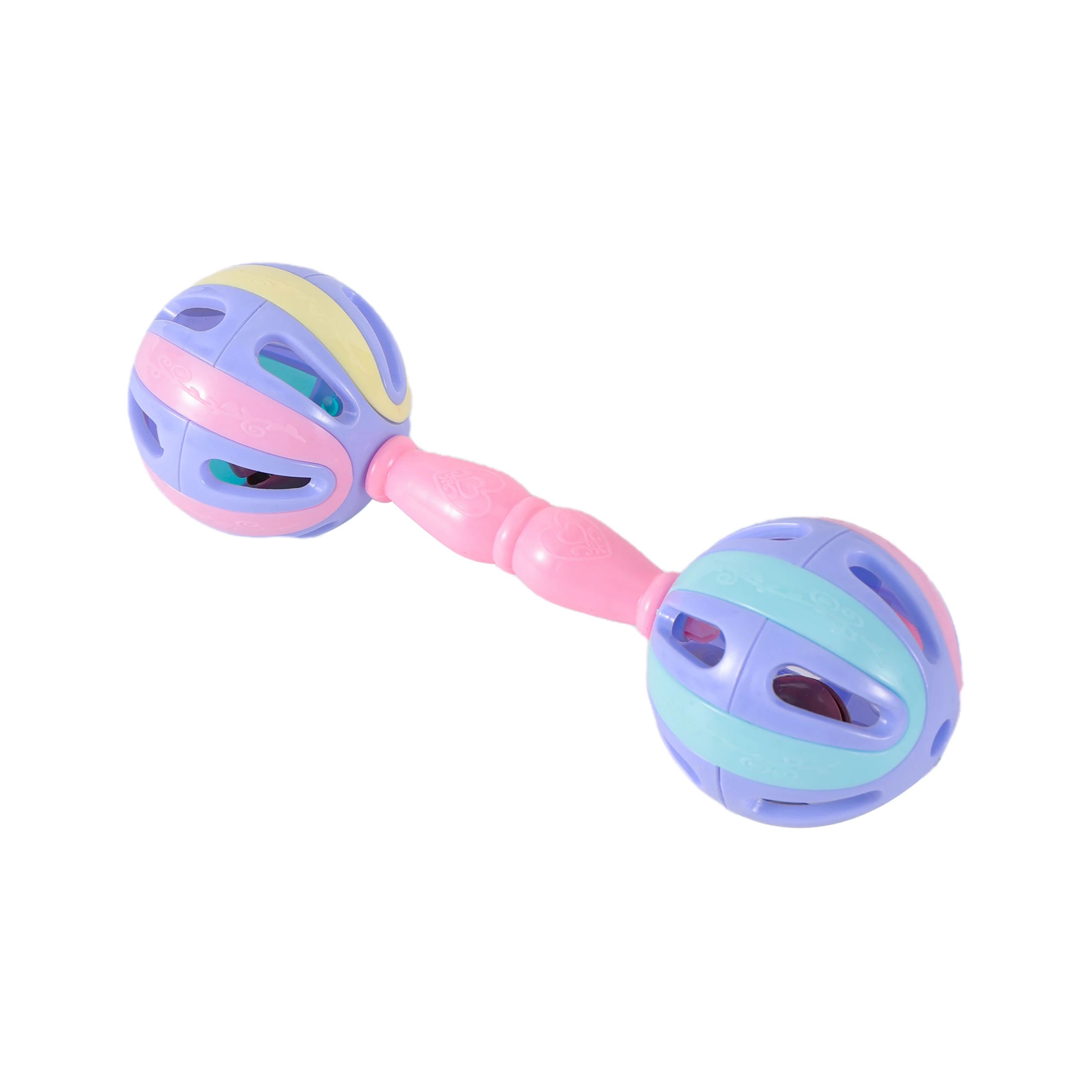 Color Parrot Rattle Toy Interactive Funny Double Headed Hollow Bird Barbell Parrot Toy Bird Bite 2PCS