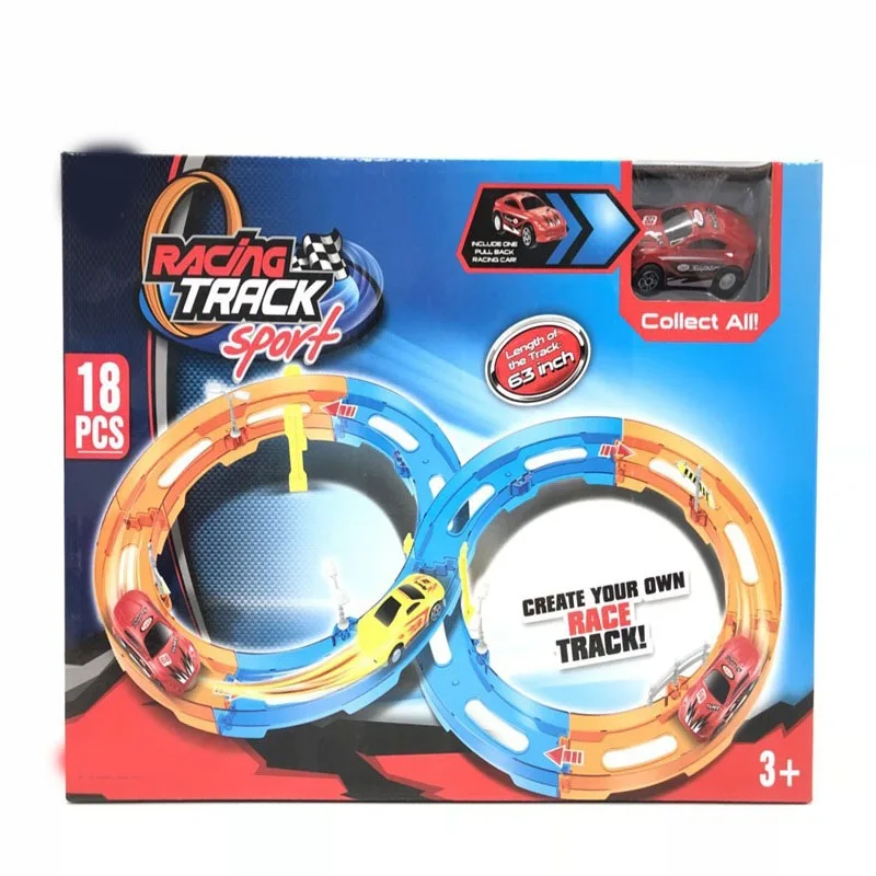 

Warrior Camera Track Warrior Assembled Inertia Camera Track Children Toy Railway Racing Bicycle Combination Runway Toy Race Car