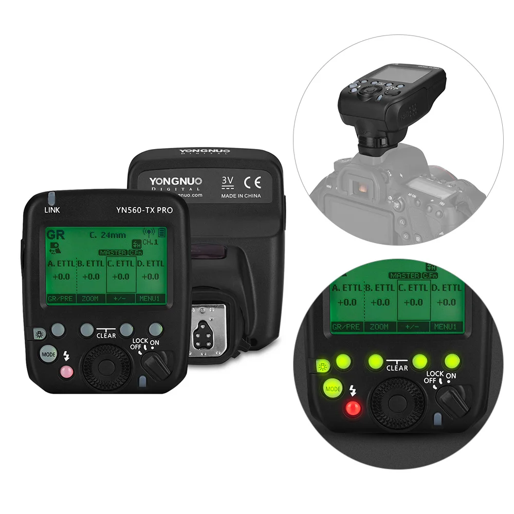  YONGNUO YN560-TX PRO 2.4G On-camera Flash Trigger Wireless Transmitter for Canon DSLR Camera YN862/