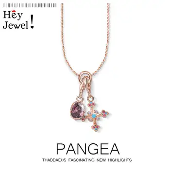 

Charm Necklace Victorian Cross & Oval,2020 Spring Brand New Fashion Jewelry Europe Style 925 Sterling Silver Gift For Women