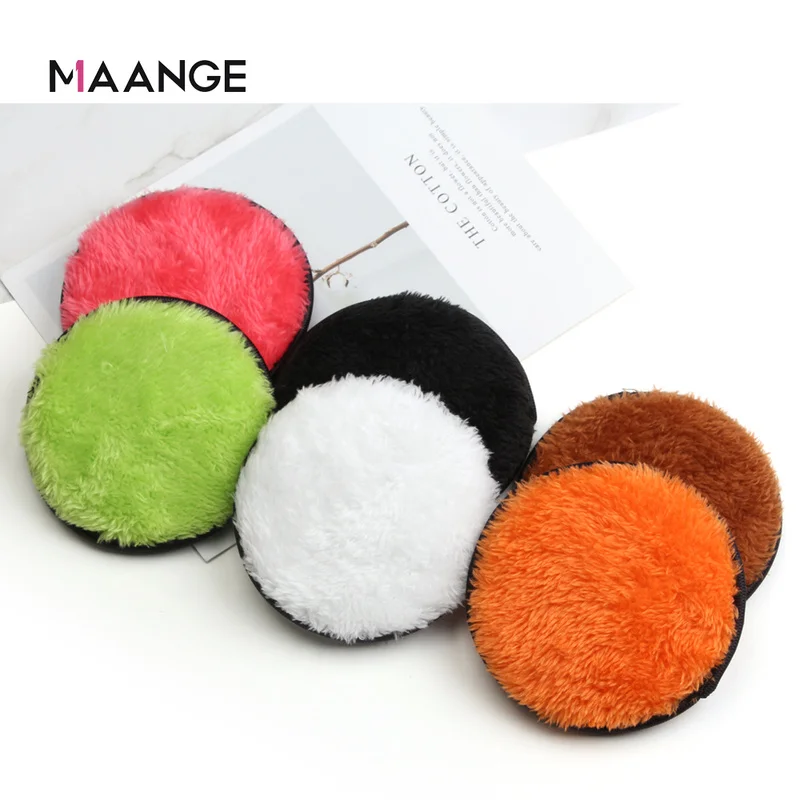

2pcs Microfiber Cloth Pads Facial Makeup Remover Puff Face Cleansing Towel Reusable Cotton Double Layer Nail Art Cleaning Puff