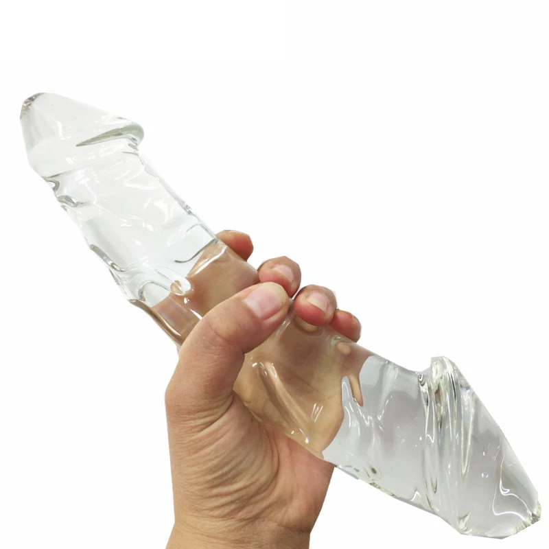 Huge Double Glass Dildo Fake Penis Crystal Anal Long Dildos Butt Plug G-spot Female Masturbation Dick Sex Toys for Women Men Gay | Красота и