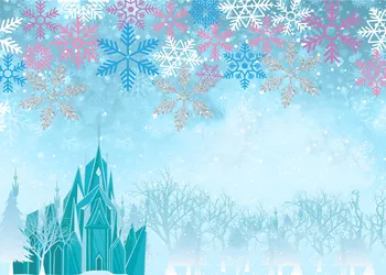 

Winter Backdrop Shiny Snowflakes Photo Backdrop Christmas Winter Frozen Snow Snowflakes Backdrops 7x5FT