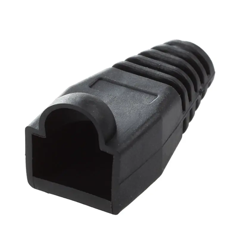 100 шт Мягкие пластиковые Ethernet RJ45 Кабельный разъем сапоги заглушка