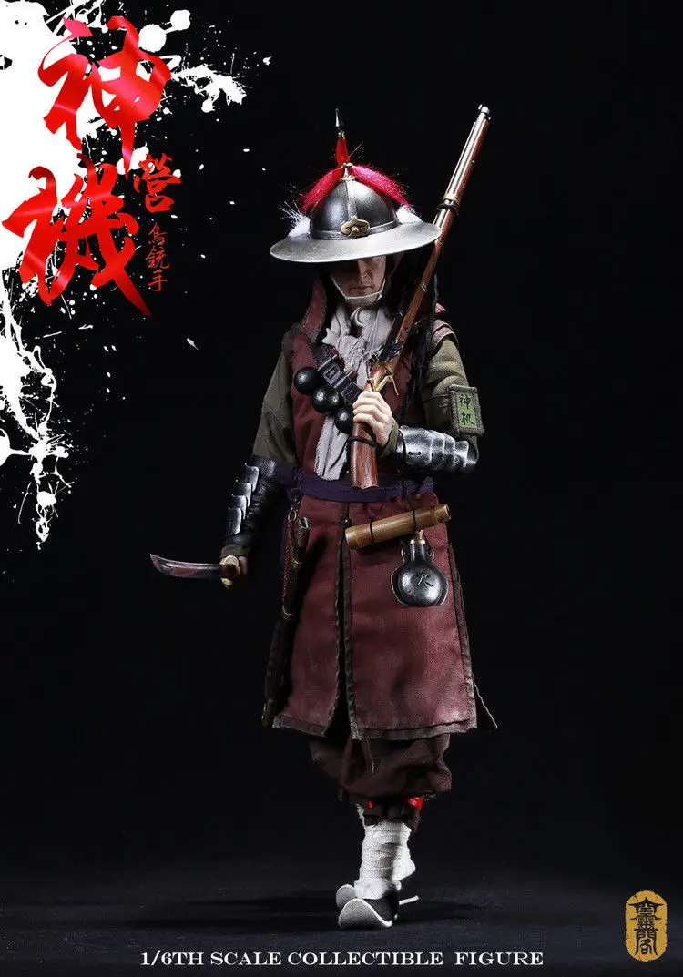 For collection Full set doll 1/6 KLG005 Wanli Korea War Ming Dynasty Camp Ancient Soldier Figure Feature Model Boxed Fans Gift