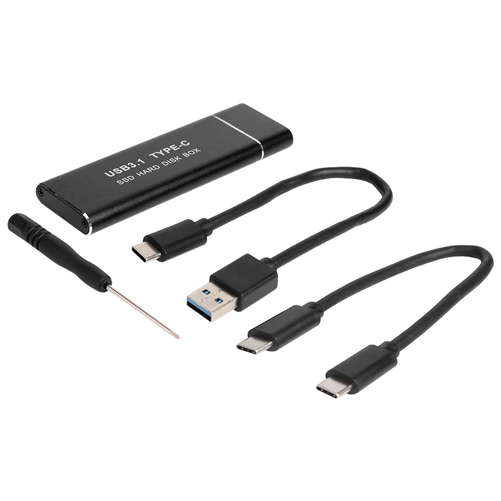 M2 SSD Case NVME PCIE Enclosure M.2 to USB Type C 10Gbps Hard Drive for NGFF SATA M/B Key Disk Box |