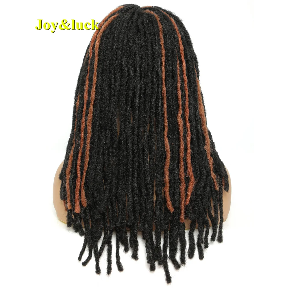 Synthetic Hair Wigs Long Dreadlock Hair Wig Black Mixed Brown Crochet Braids Wigs Middle Part Synthetic Braided Hair Women Daily Or Party Use