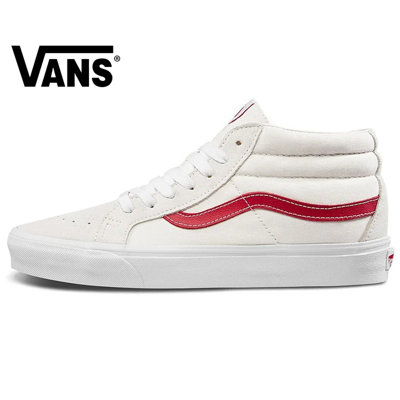 VANS SK8-MID/Мужская и женская обувь для скейтбординга классическая белая парусиновая обувь с высоким берцем модная Уличная обувь для пар VN0A391FOXS