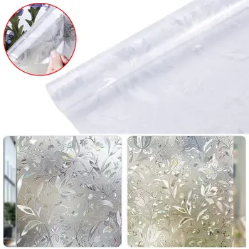 

3D Decorative Window Privacy Film Stained Glass Window Sticker Privacy Frosted Stained Glass Self-adhesive Decal Wallpaper