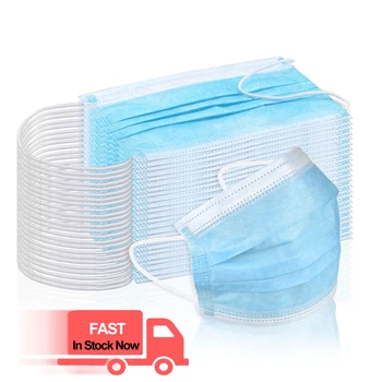 

10/50Pcs 3 Layer Anti-Dust Disposable Breathing Safety Face Mouth Masks Earloops Masks