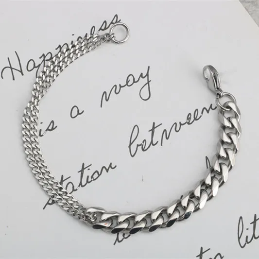 Модные Асимметричные полые тонкие цепи Асимметричные простые студенческие хип-хоп мужчины и женщины с браслетом горячая распродажа