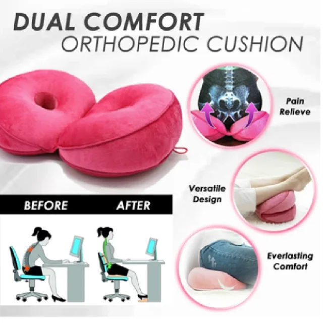 Lift Hips Up Seat Cushion, Orthopedic Memory Foam Support Pillow Compatible  With Sciatica, Tailbone And Hip Pain Relief Back Pressure
