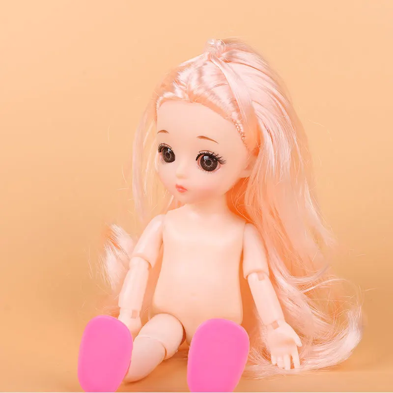 13 совместный подвижный BJD Детские куклы игрушки 1/8 17 см милые оригинальные куклы принцессы косметика "сделай сам" одеваются голые