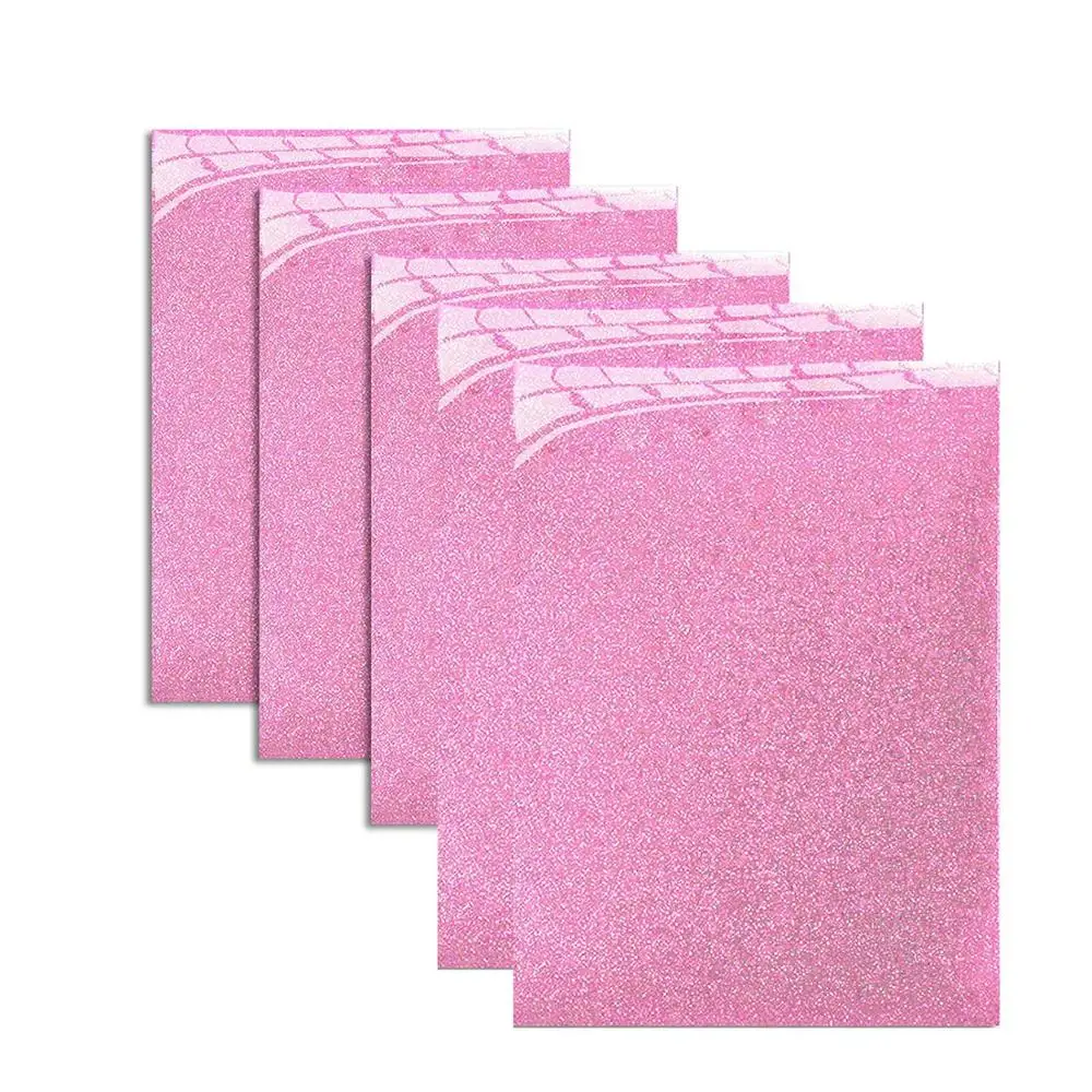 

Glitter Heat transfer vinyl 10*12 inch 5 sheets Iron On transfer HTV for DIY clothes Vinyl sheet easy to cut and weed heat Press