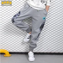 Спортивные штаны для полных мальчиков плотные брюки с начесом штаны для больших детей осенне-зимние камуфляжные штаны-шаровары для полных мальчиков больших размеров