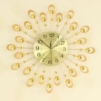 

GloryStar Modern Mute Wall Clock, Decorative Crystal 3D Large Silent Clocks, Diameter 54cm/21", Perfect for Housewarming Gift
