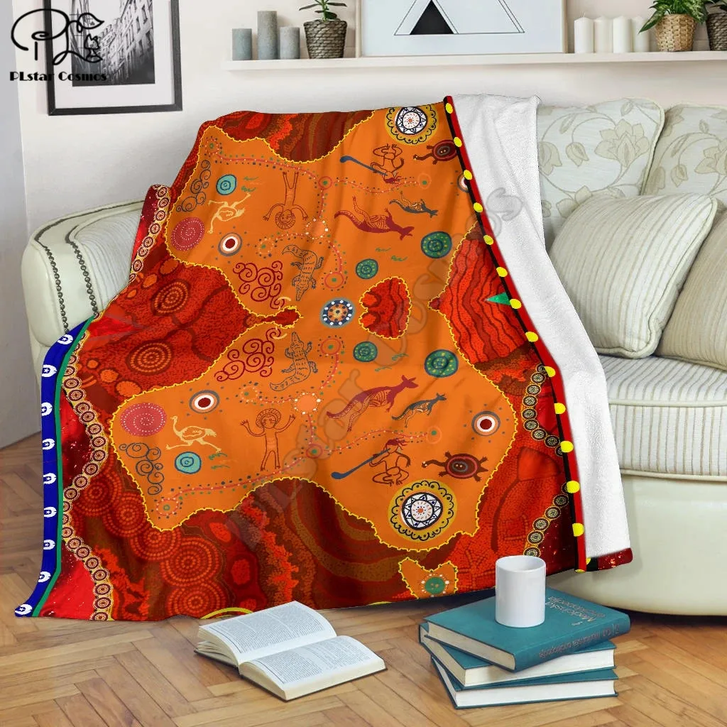 

Indigenous Circle Patterns animal Fleece Blanket 3D full printed Wearable Blanket Adults/kids Fleece Blanket drop shippng style