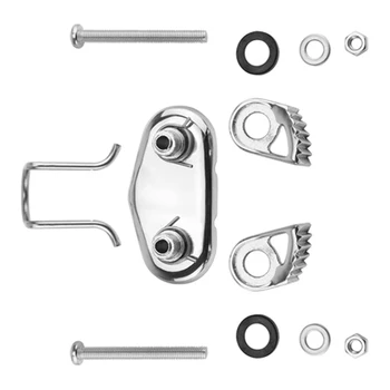 

Gear Pulley Rope Gripper Parts Tools Stainless Steel Clamp Anti Corrosion Useful
