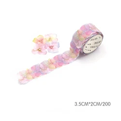 Rouleau de ruban de masquage Washi, 1 rouleau de pétale de fleur, autocollants décoratifs de pétale de bricolage pour Scrapbooking dans journal intime 