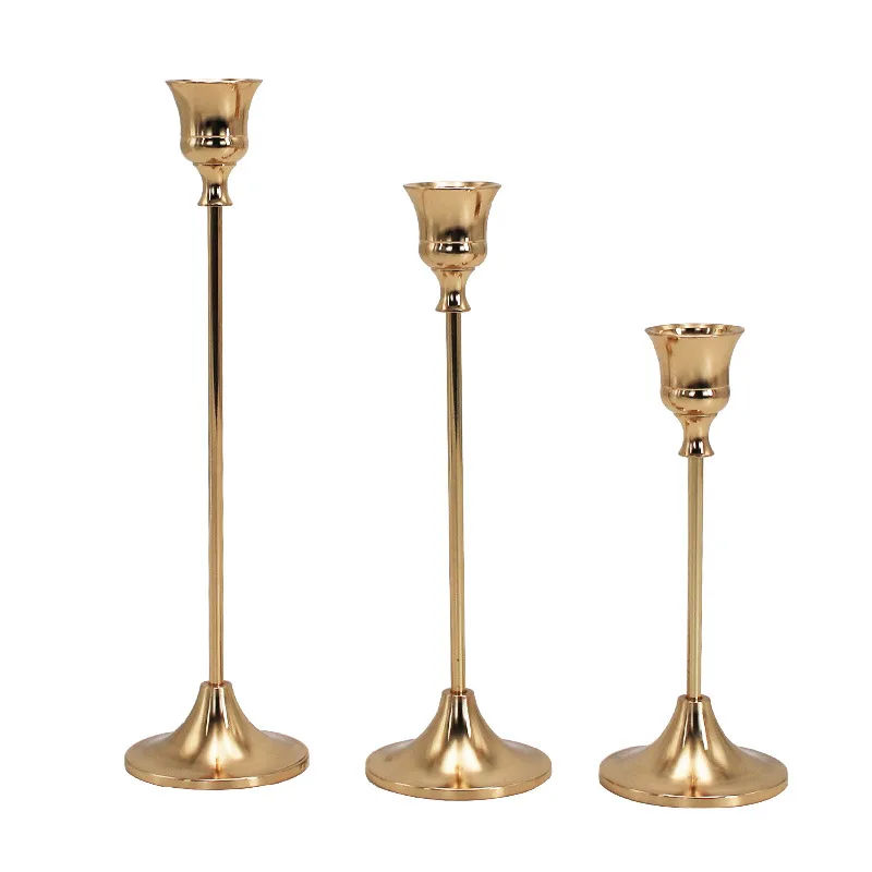 

Wedding Props Stage Decoration Classy Candlelight Dinner European Style Simple Metal Desktop Ornaments Photophore Home Decor B